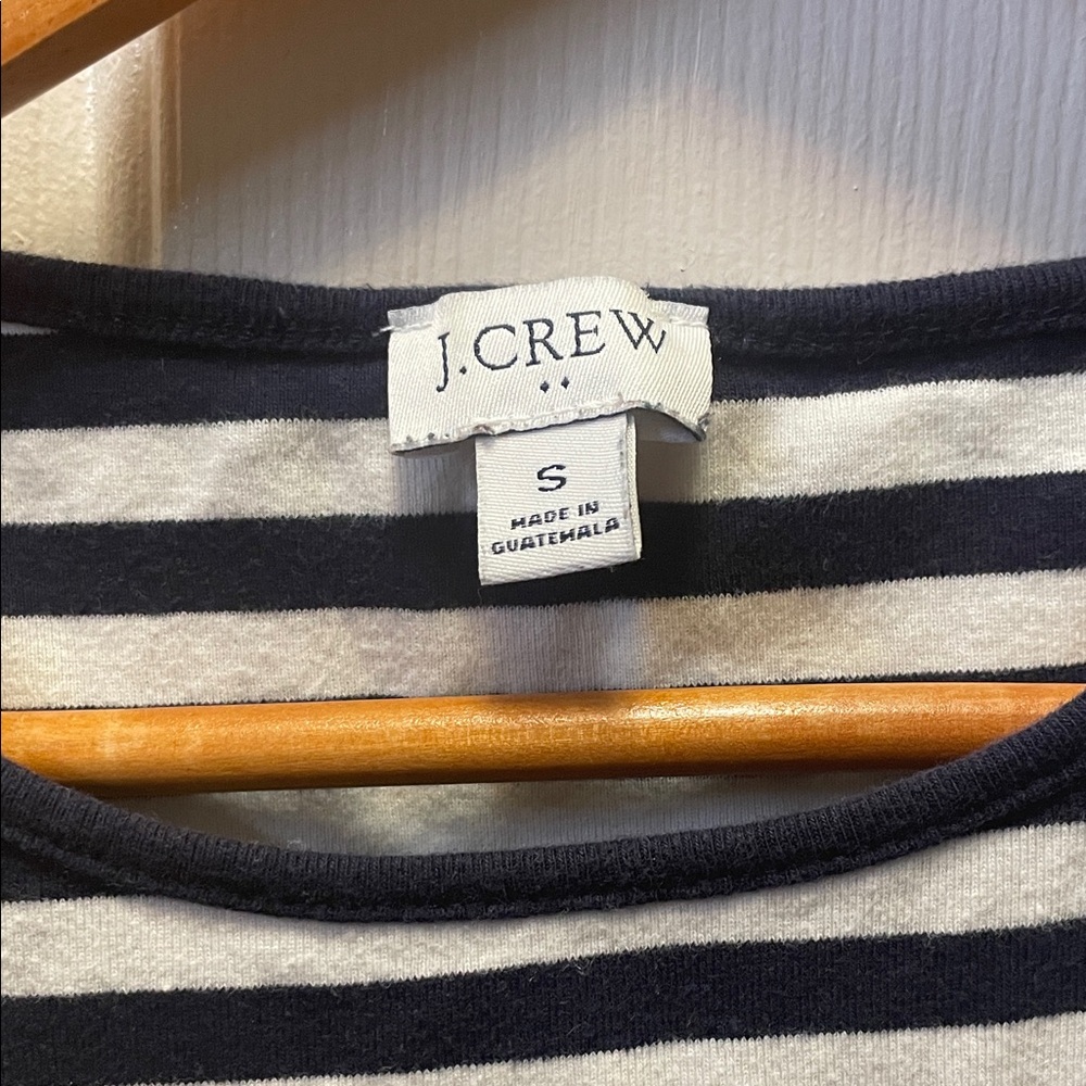 J. Crew Black and White Striped Tank Top - Picture 3 of 4
